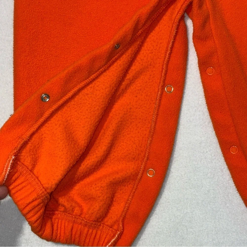 Halloween Pumpkin Costume Toddler 24 Mos Orange One Piece Snap Closure Fleece